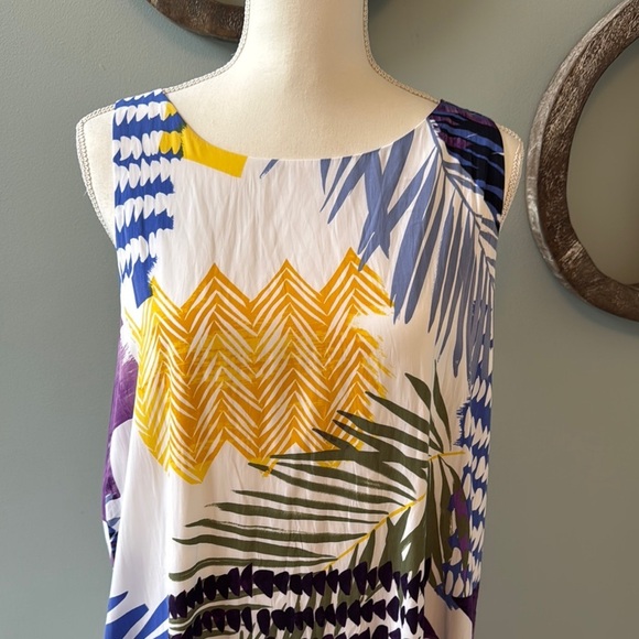 Multicolor Sleeveless Maxi Dress Chico's size 3 - Picture 4 of 8